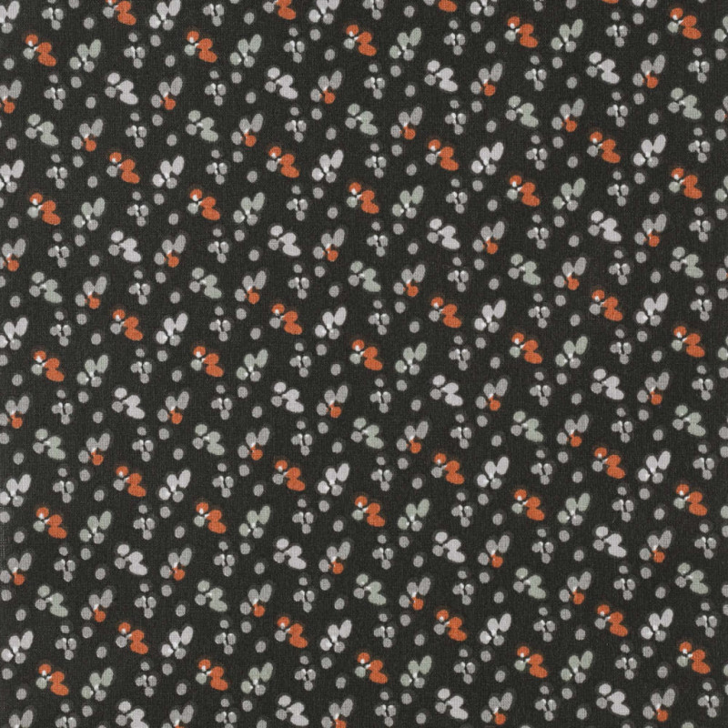 Printed Cotton FIDUO Wenge / Linden